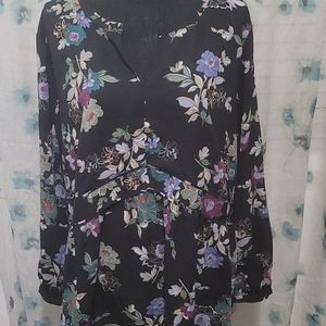 Loft beautiful blouse floral babydoll / peplum